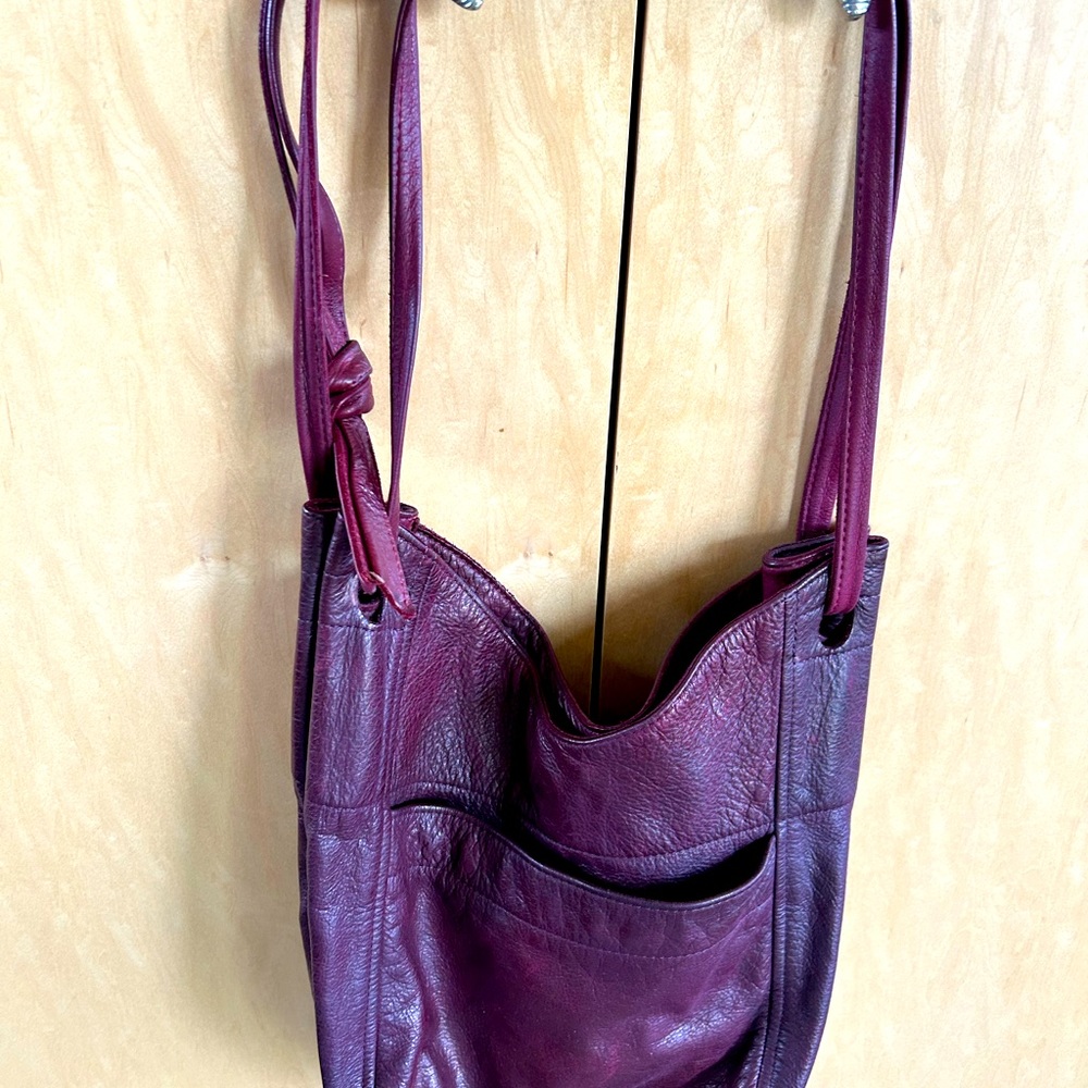 Erin Templeton Burgundy Bucket Bag
